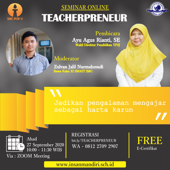 Read more about the article SEMINAR ONLINE TEACHERPRENEUR