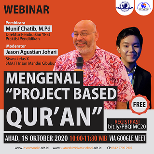 webinar MENGENAL PROJET BASED on QUR'AN INSAN MANDIRI CIBUBUR