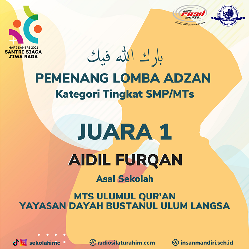 Juara 1 lomba adzan tingkat nasional insan mandiri cibubur