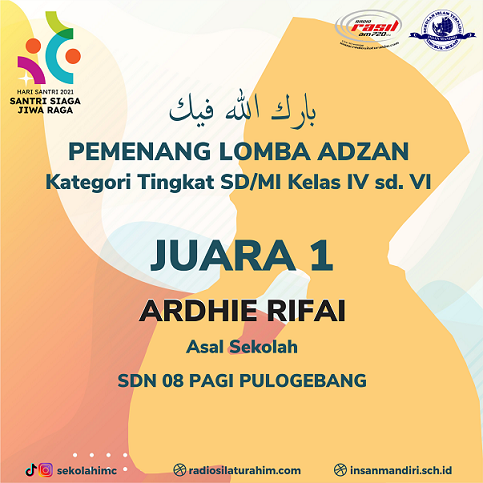 juara 1 lomba adzan tingkat SD insan mandiri cibubur