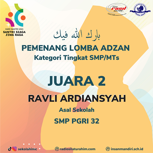 juara 2 lomba adzan tingkat nasional kategori smp insan mandiri cibubur