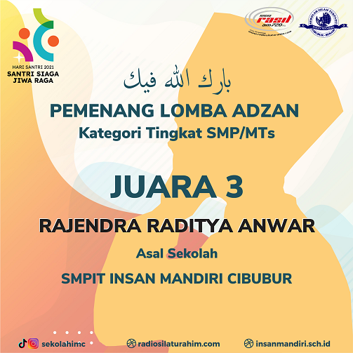 juara 3 lomba adzan tingkat nasional insan mandiri cibubur