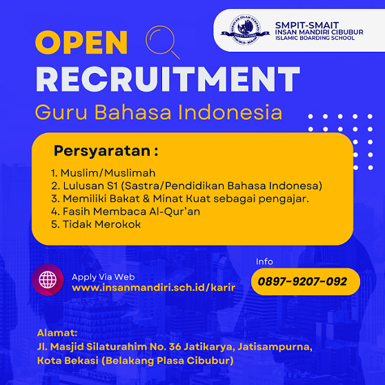 Lowongan Kerja Guru Bahasa Indonesia SMP dan SMA