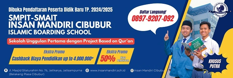 Baner PPDB Pesantren Modern SMPIT-SMAIT Insan Mandiri Cibubur