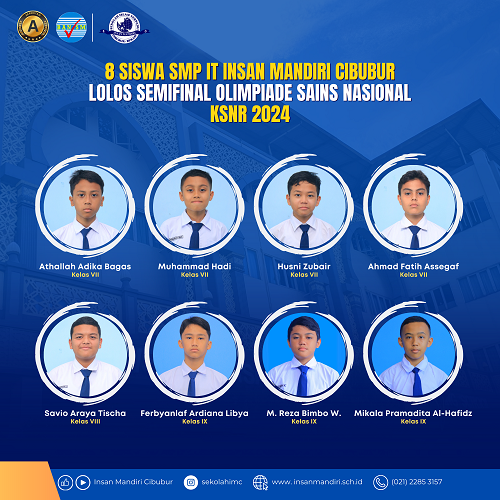 Read more about the article 8 Siswa SMP IT Insan Mandiri Cibubur Lolos ke Babak Semifinal Kompetisi Sains Nalaria Realistik